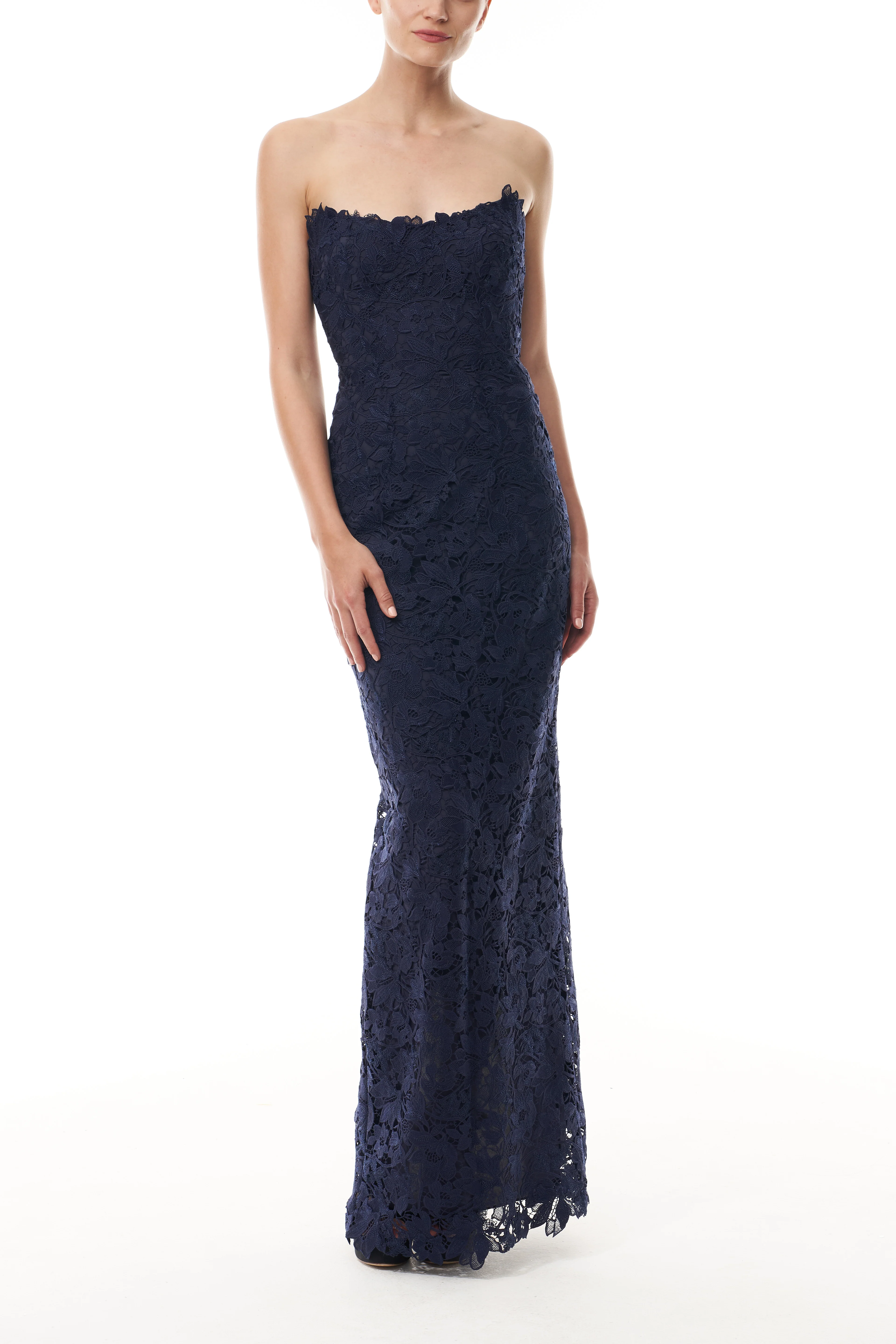 Ocean Lace Column Gown