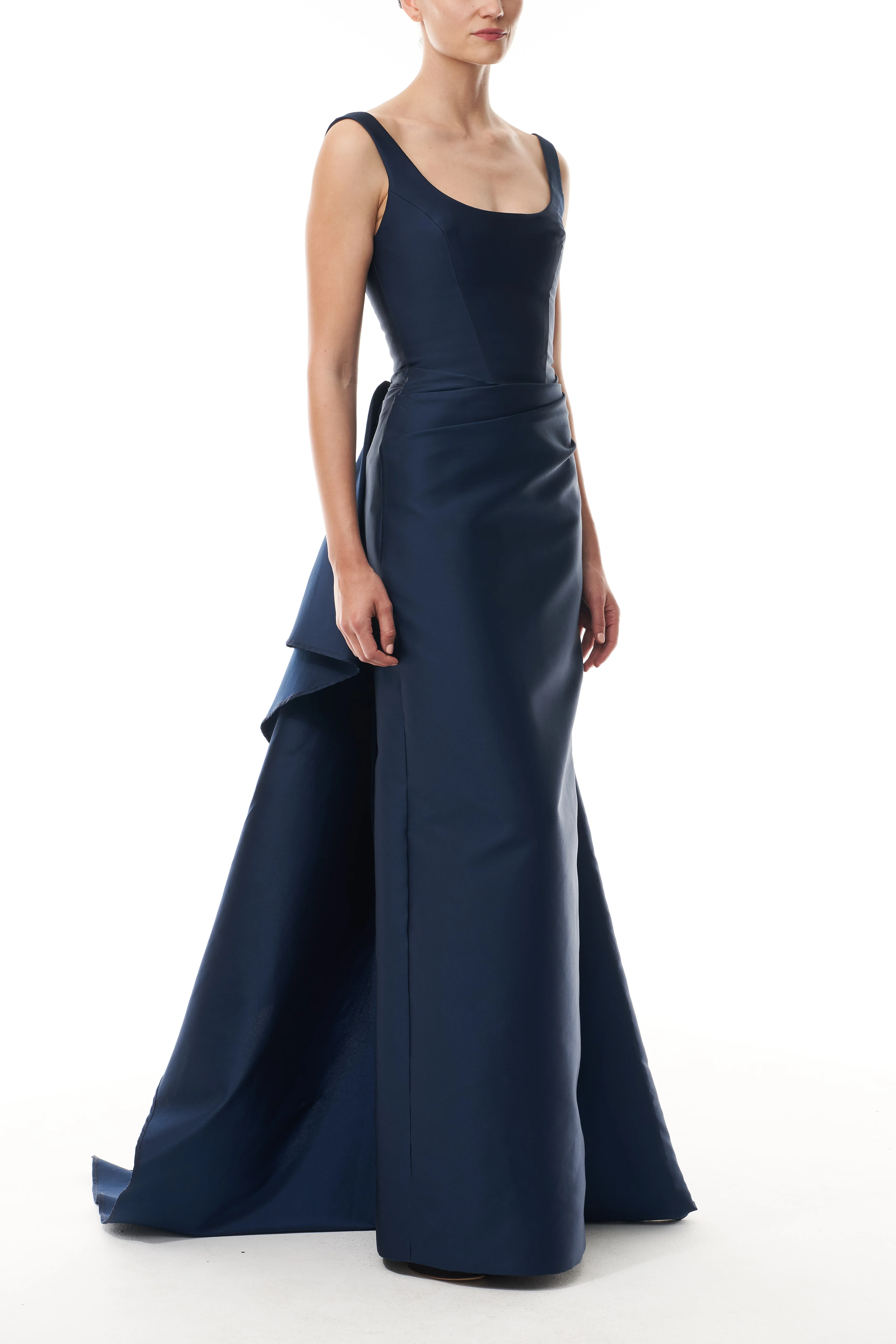 Ocean Mikado Draped Gown - Image 2