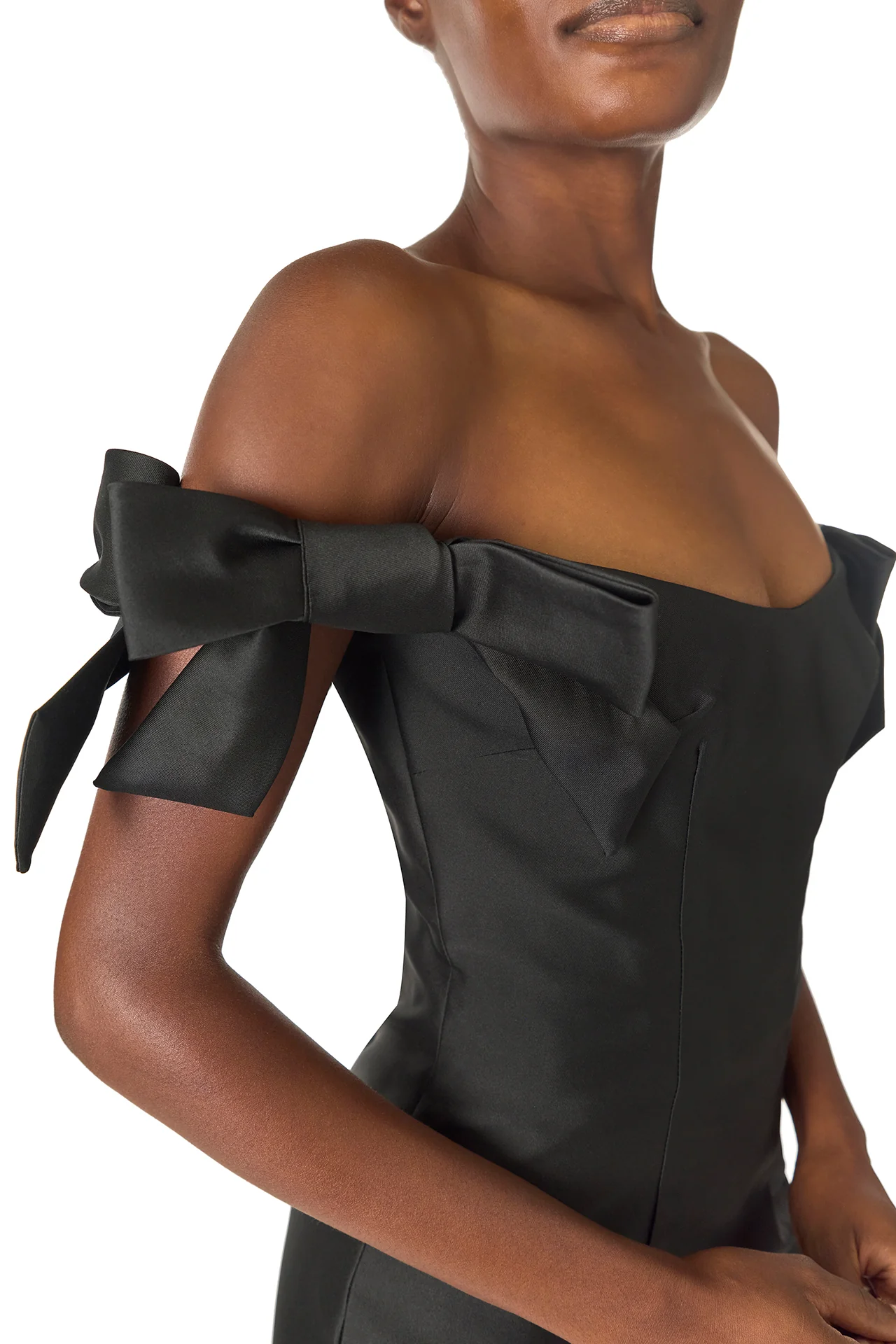 Off the Shoulder Bow Sleeve Sheath - Image 2
