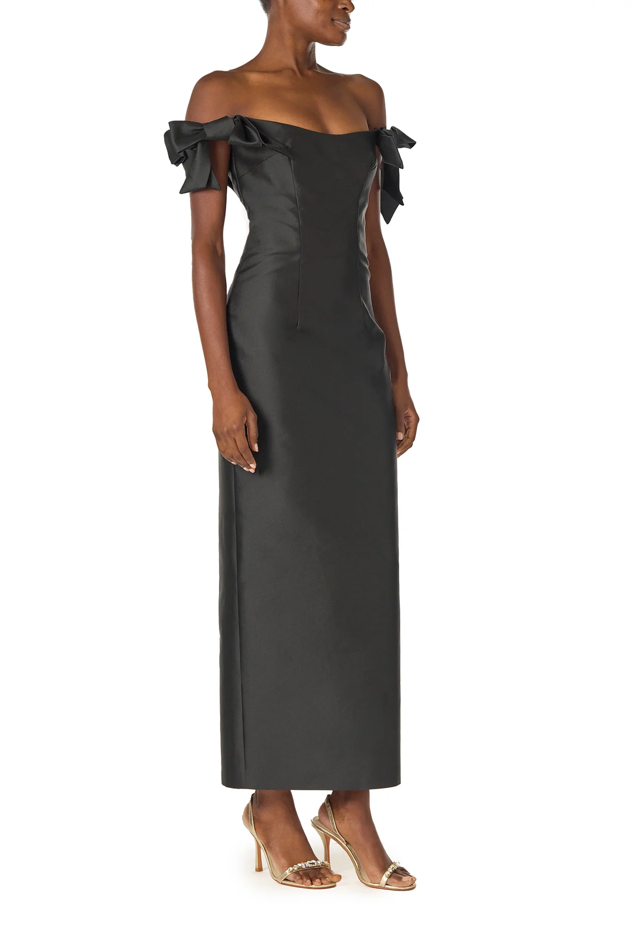 Off the Shoulder Bow Sleeve Sheath - Image 3