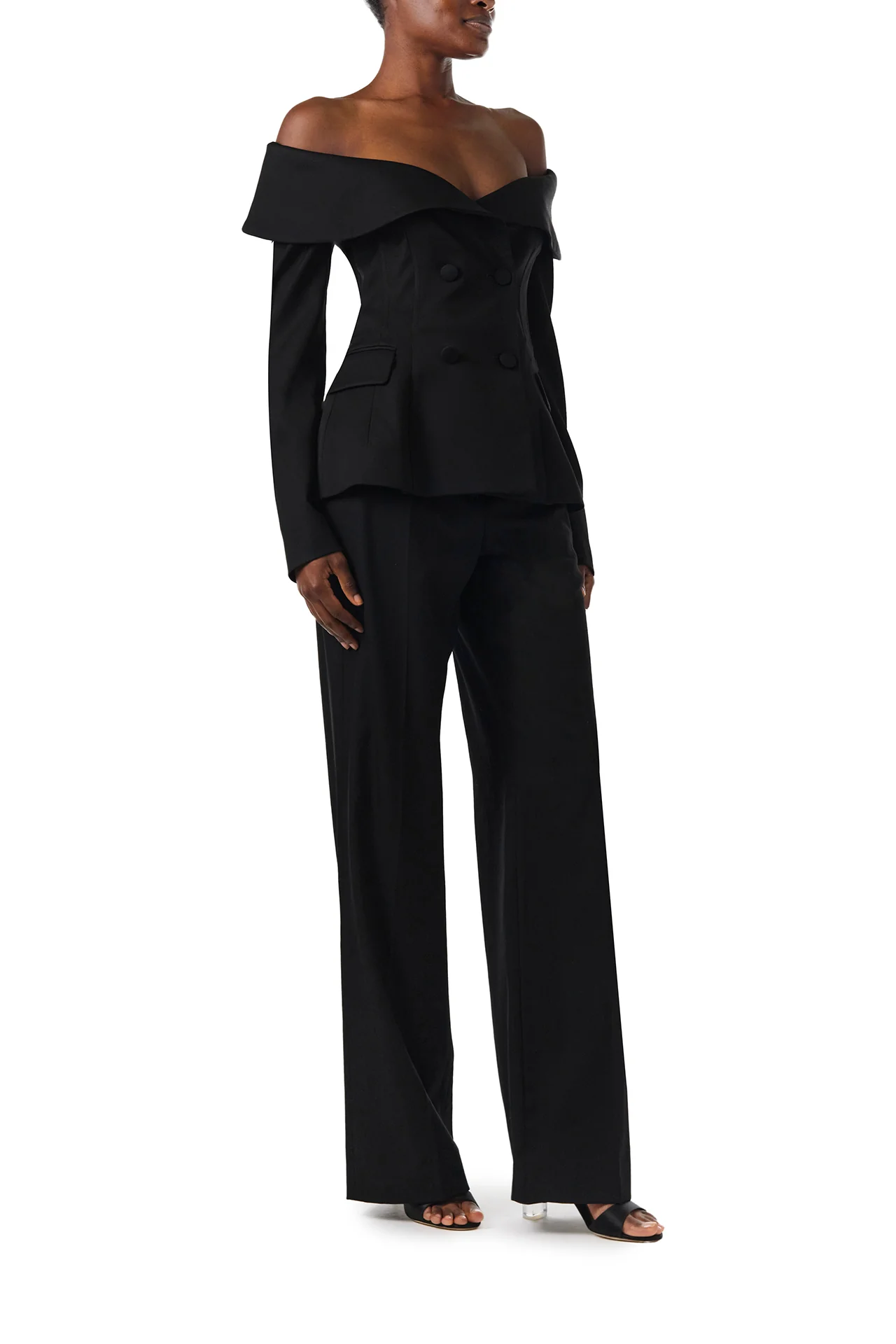 Off-The-Shoulder Corseted Blazer - Image 3