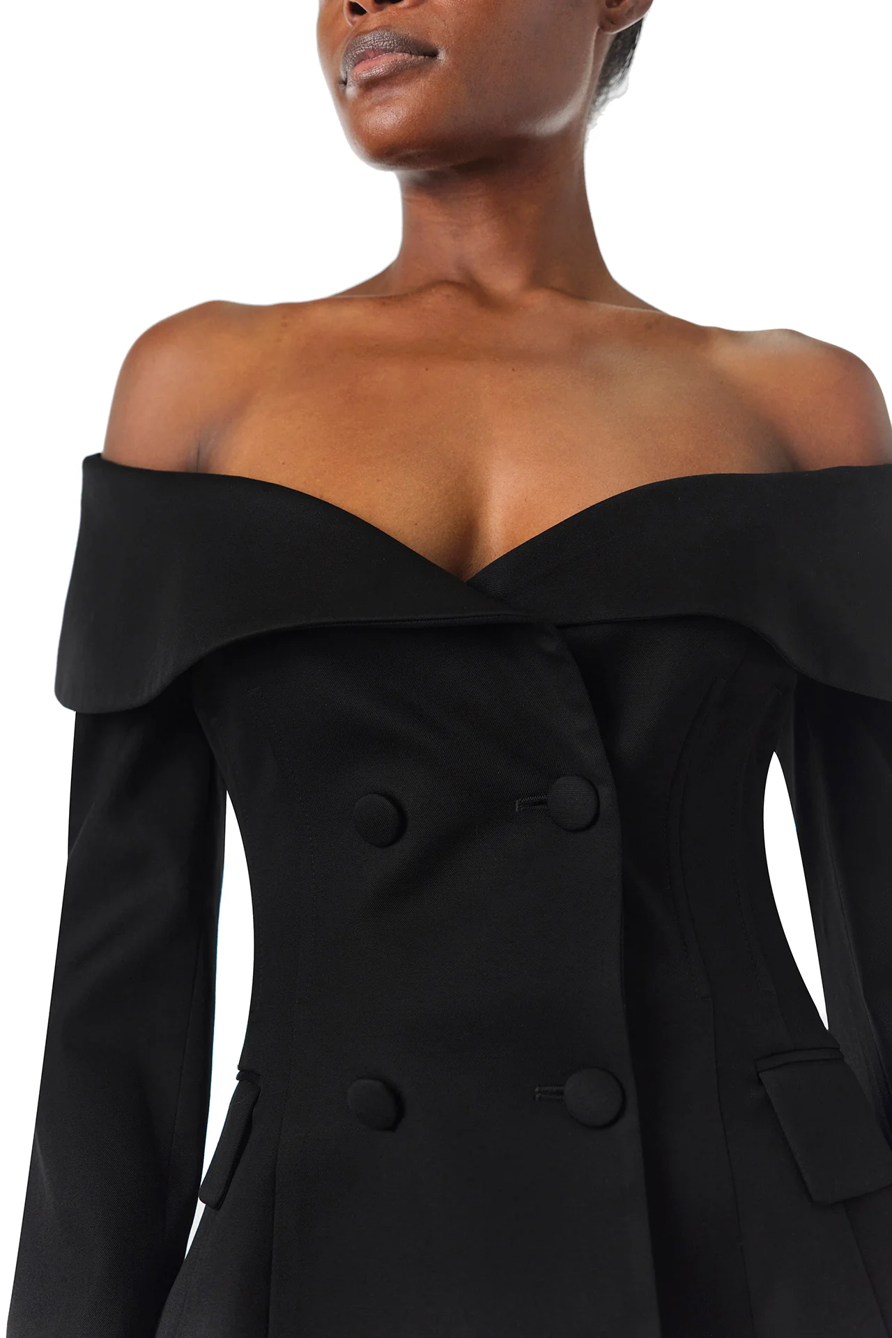 Off-The-Shoulder Corseted Blazer - Image 5