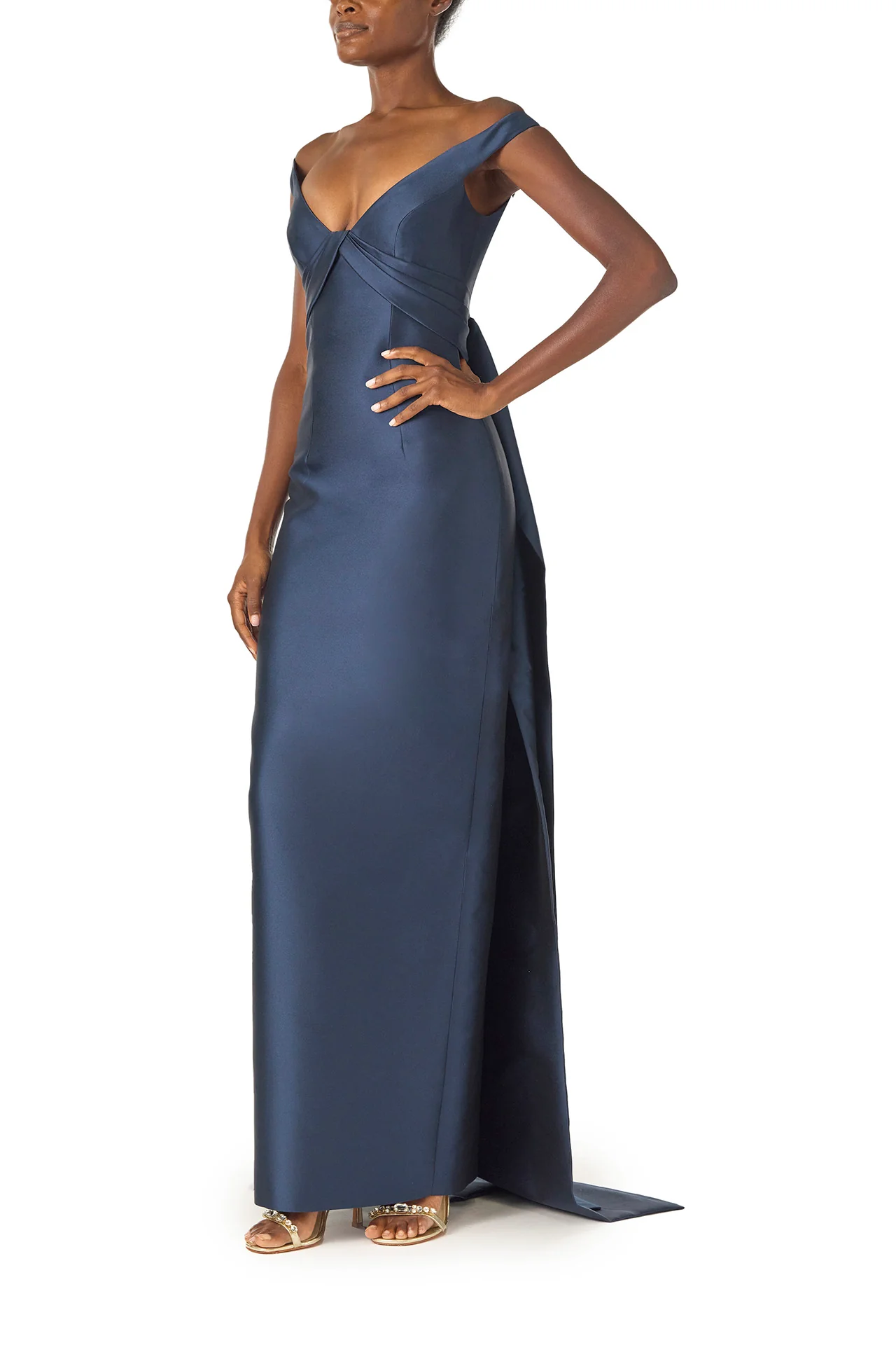 Off the Shoulder Mikado Gown - Image 3
