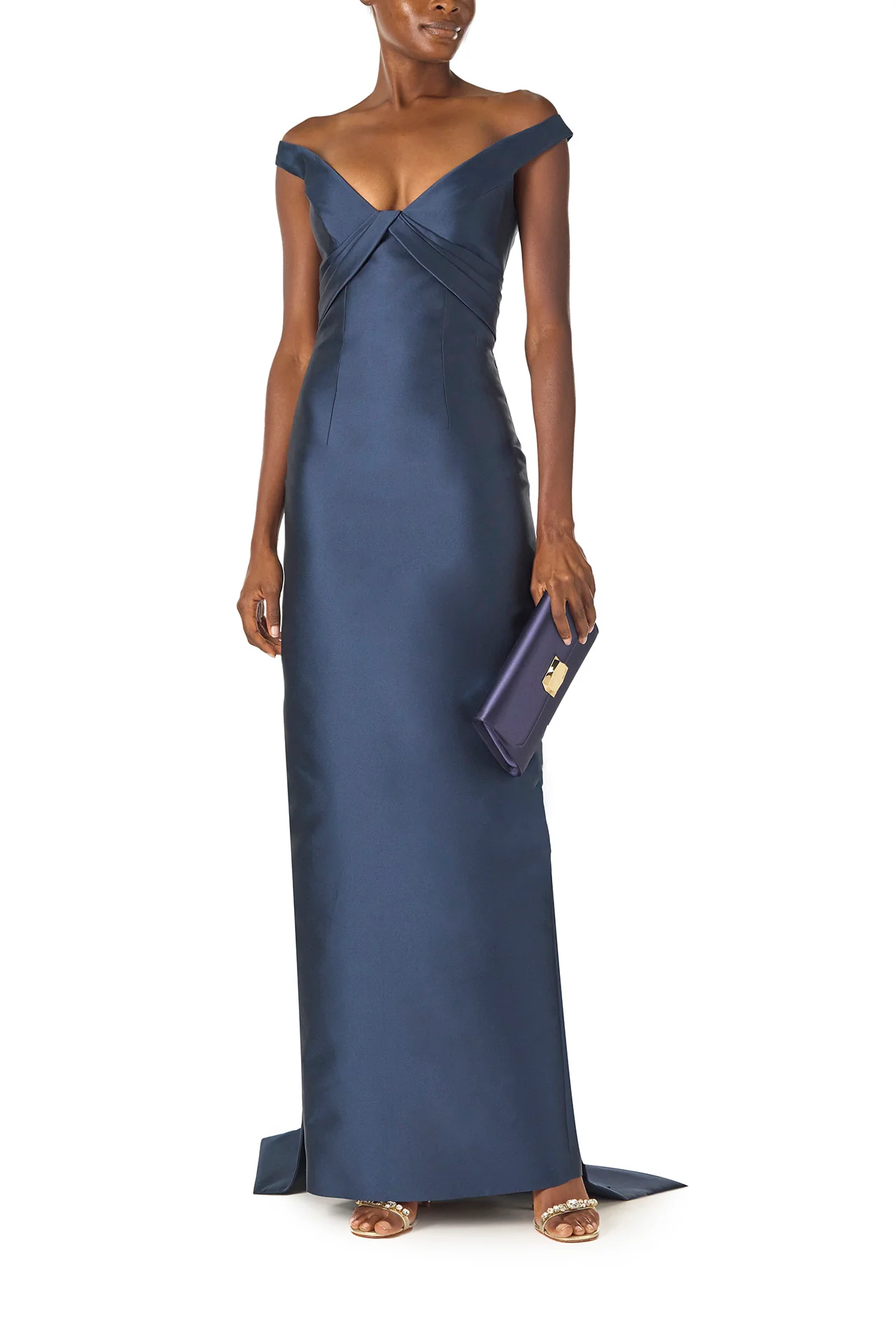 Off the Shoulder Mikado Gown - Image 4