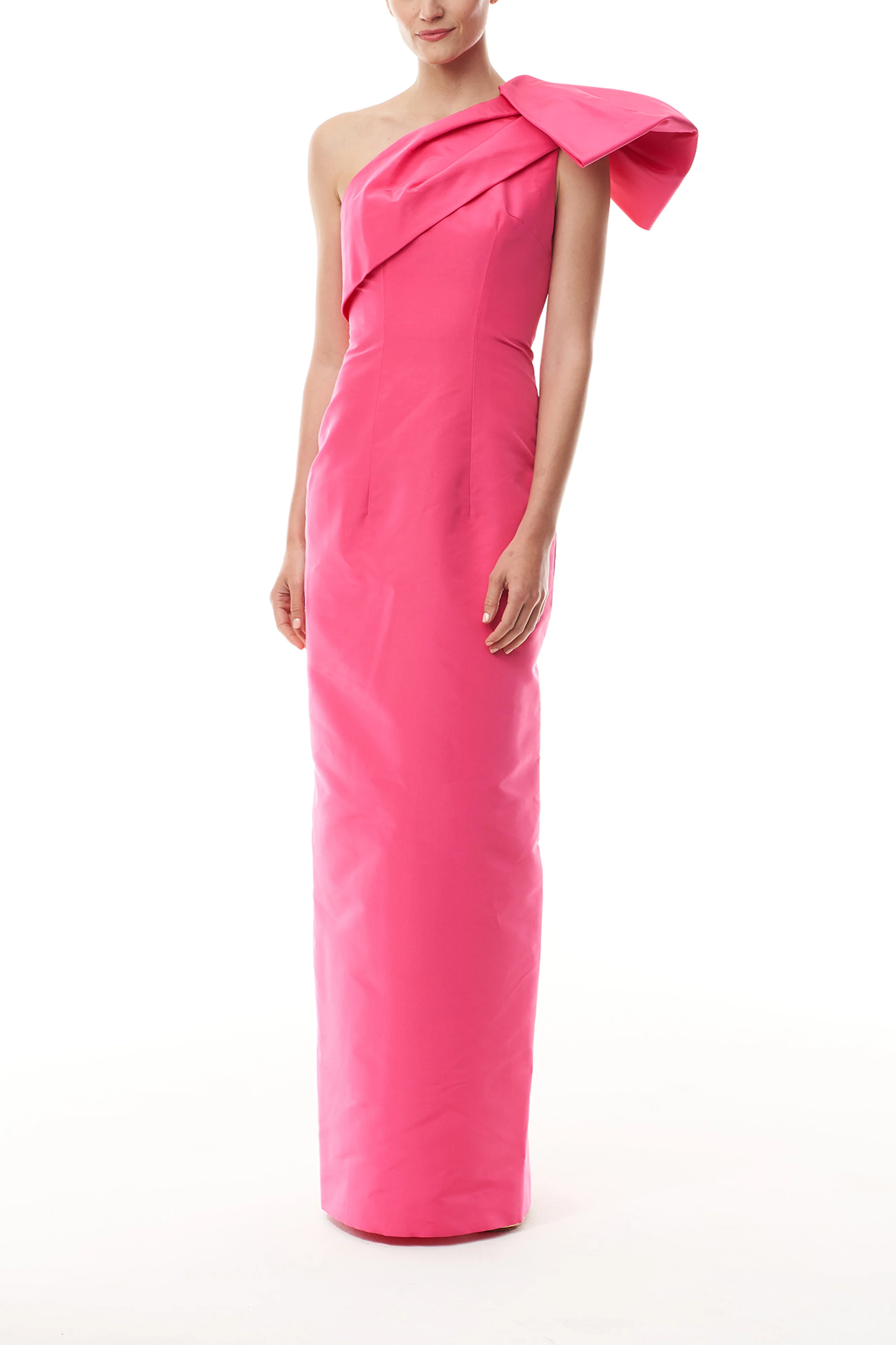 One Shoulder Bow Column Gown - Image 7