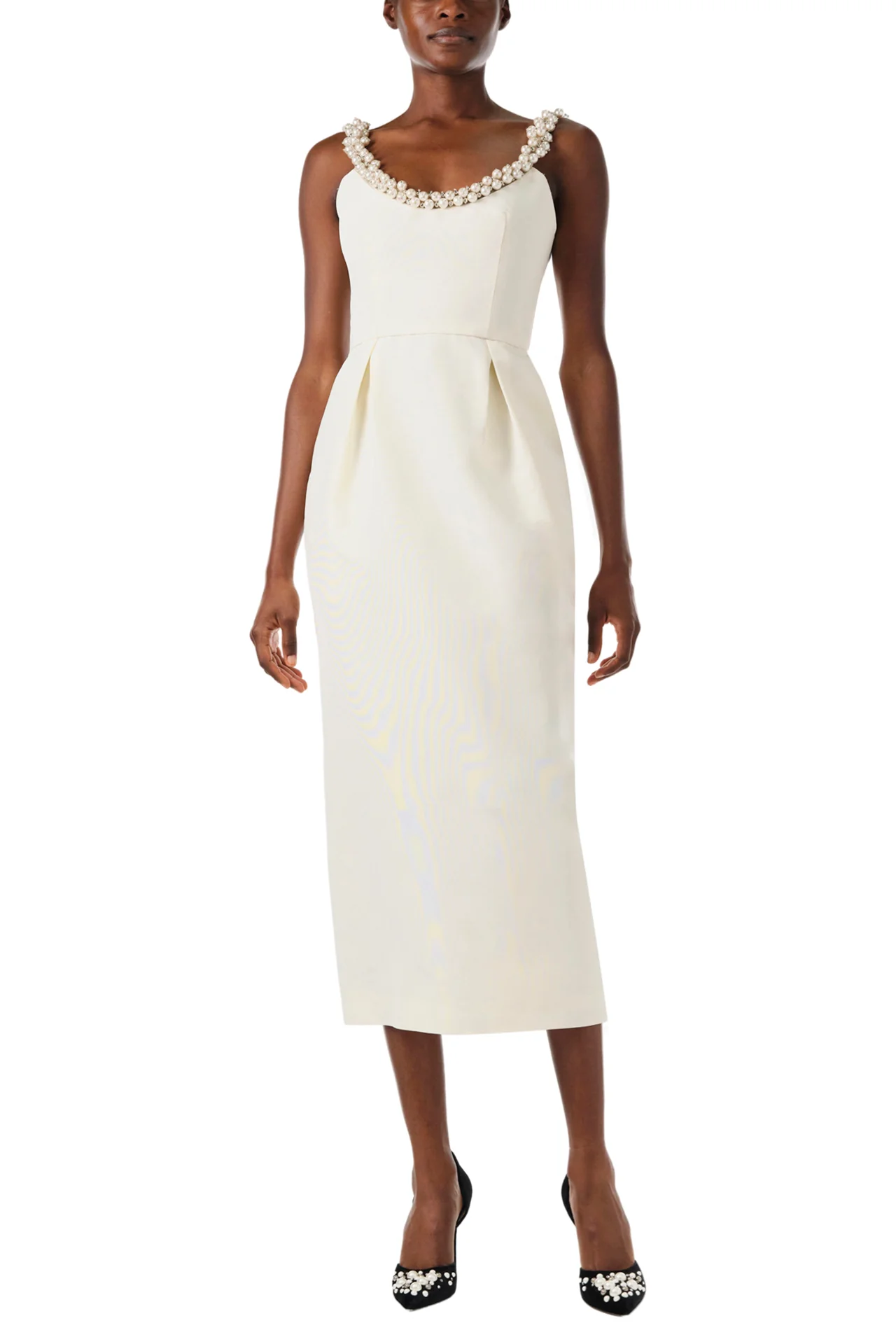Pearl Embroidered Cocktail Dress - Image 2