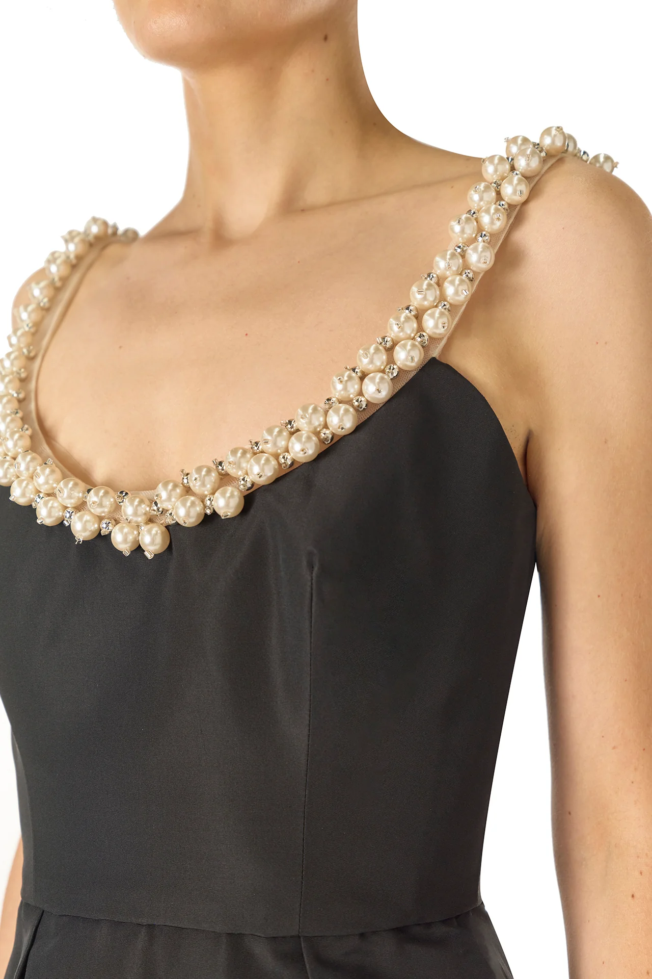 Pearl Embroidered Cocktail Dress - Image 2