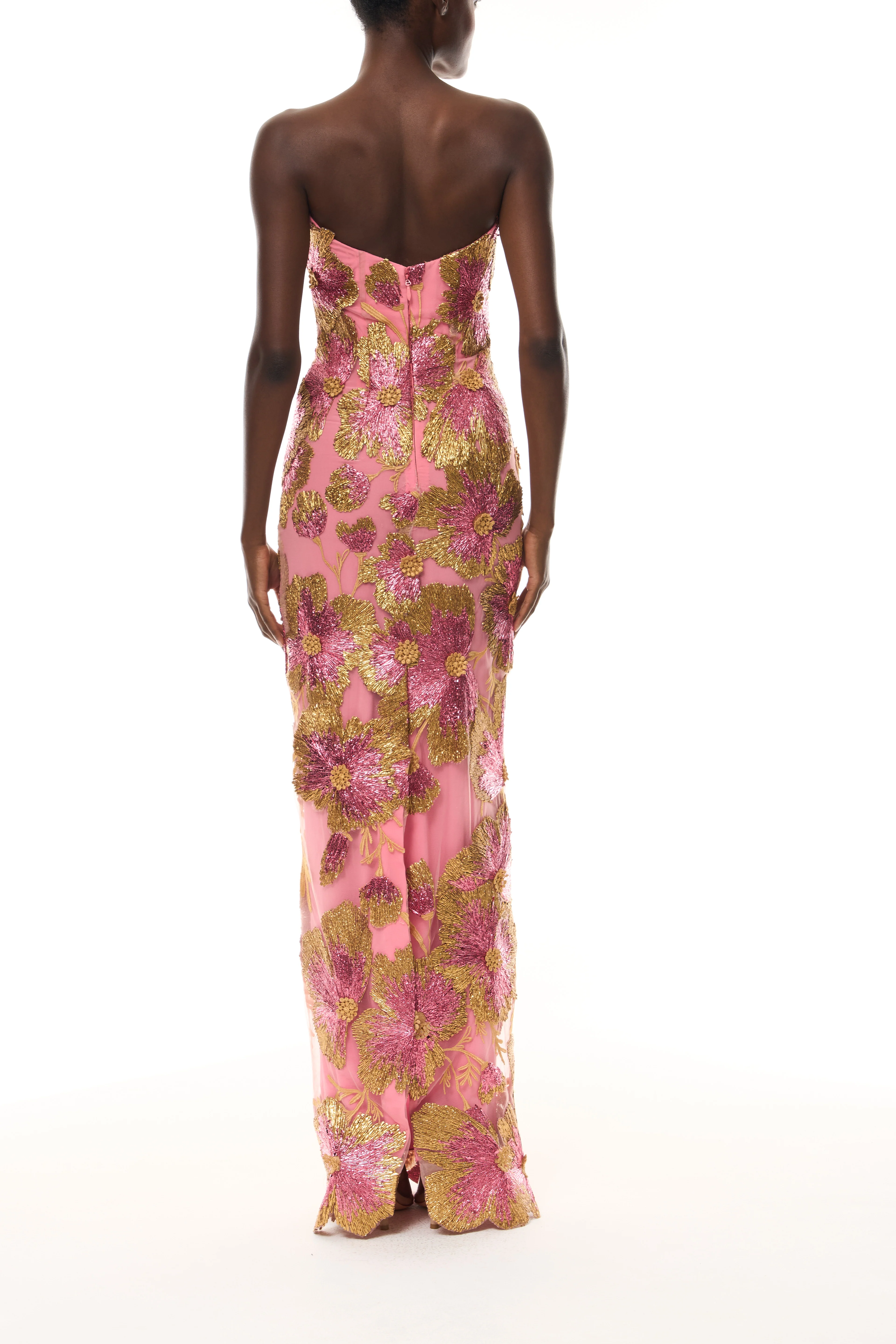 Plumeria Metallic Raffia Gown - Image 6
