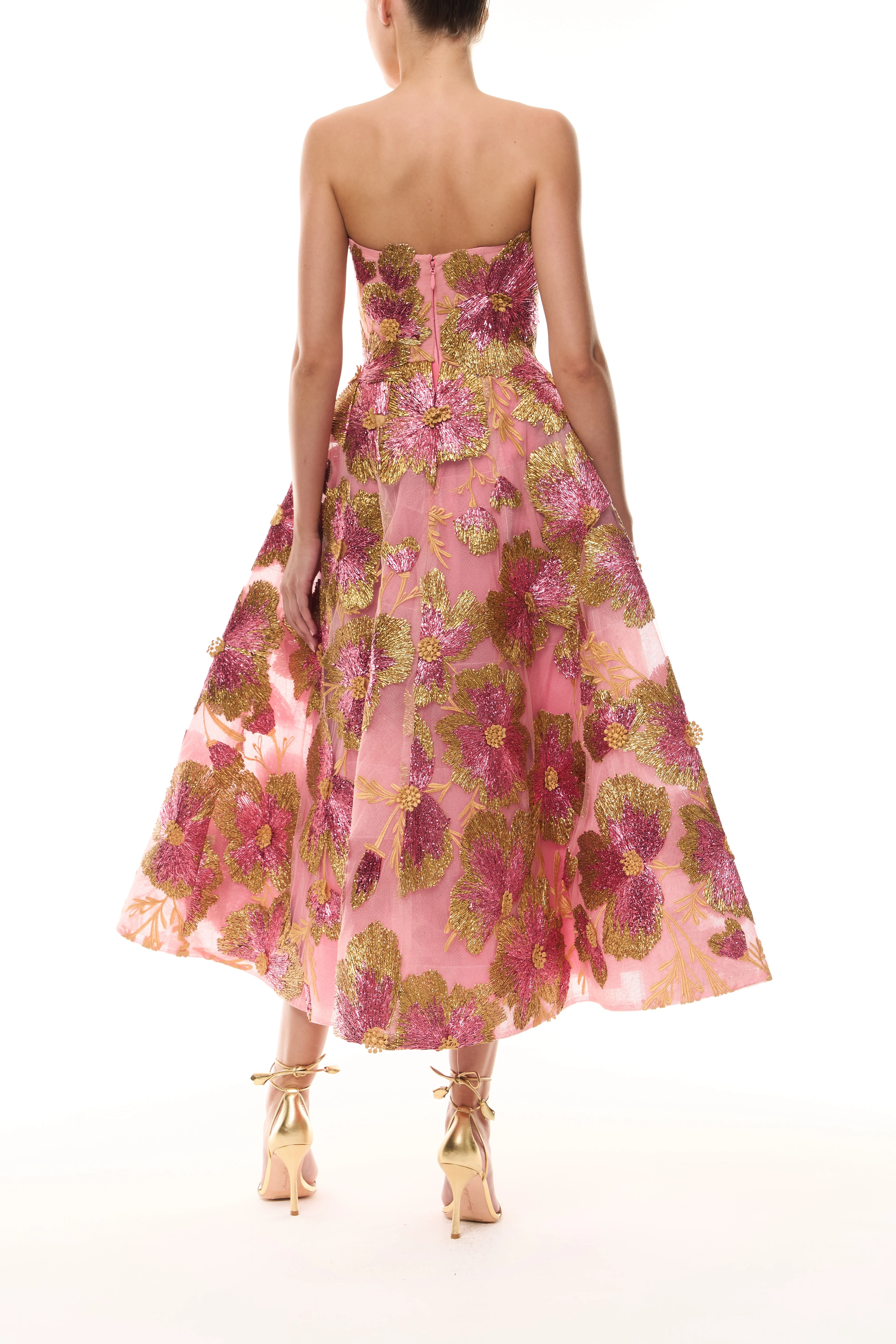 Metallic Rafia Tea Length Dress - Image 4