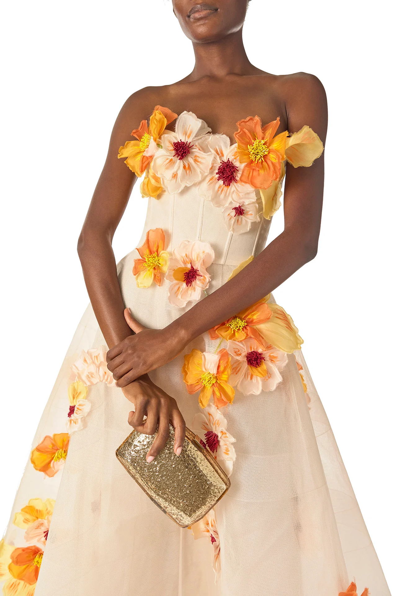 Poppy Embroidered Tea-Length Dress - Image 5