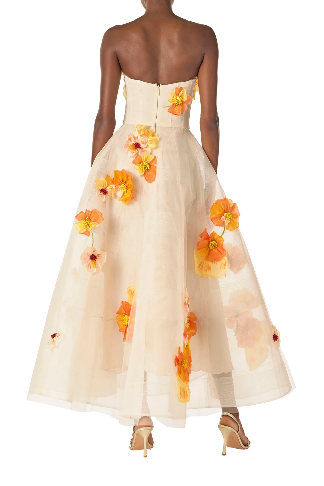 Poppy Embroidered Tea-Length Dress - Image 6