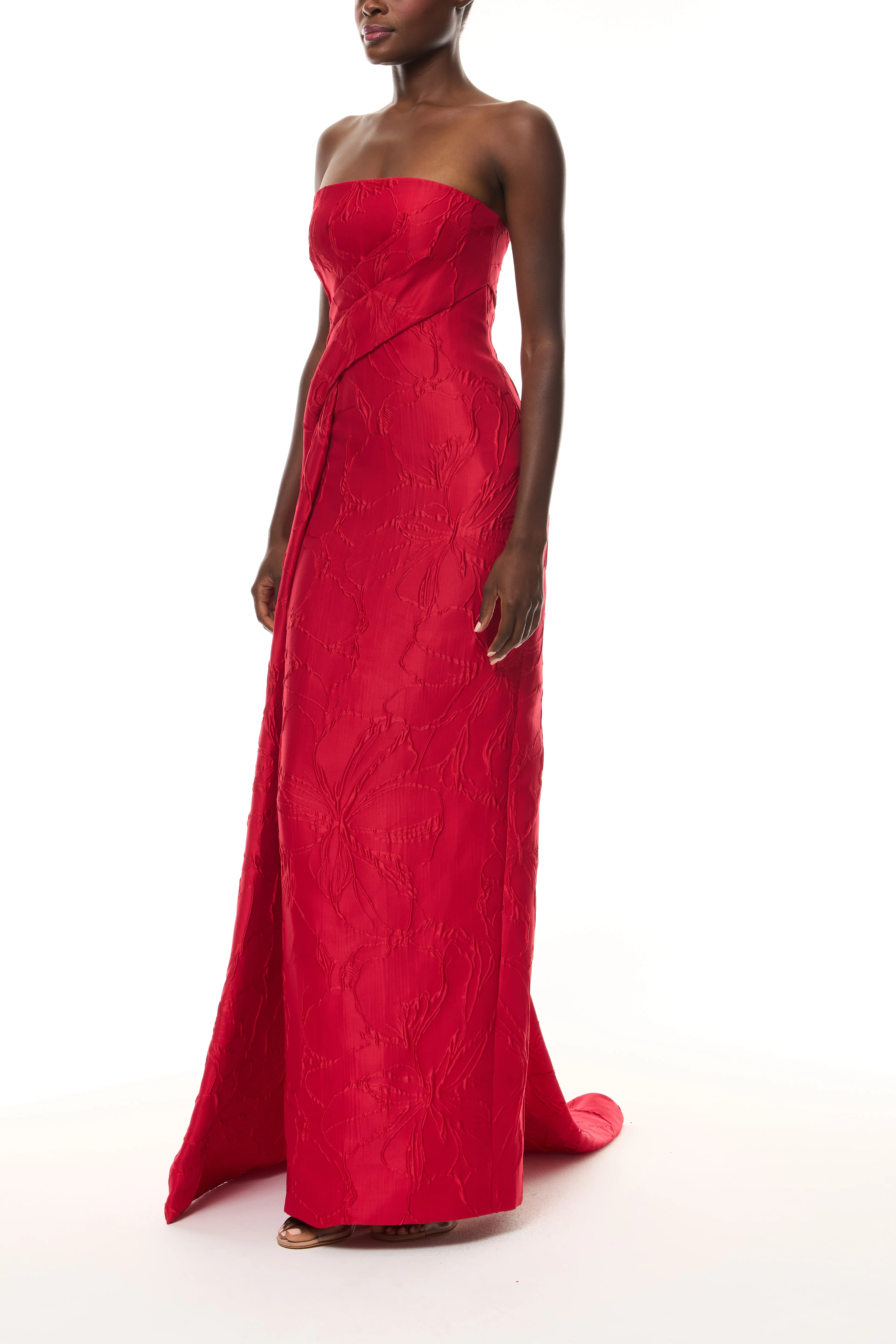 Poppy Jacquard Column Gown - Image 3