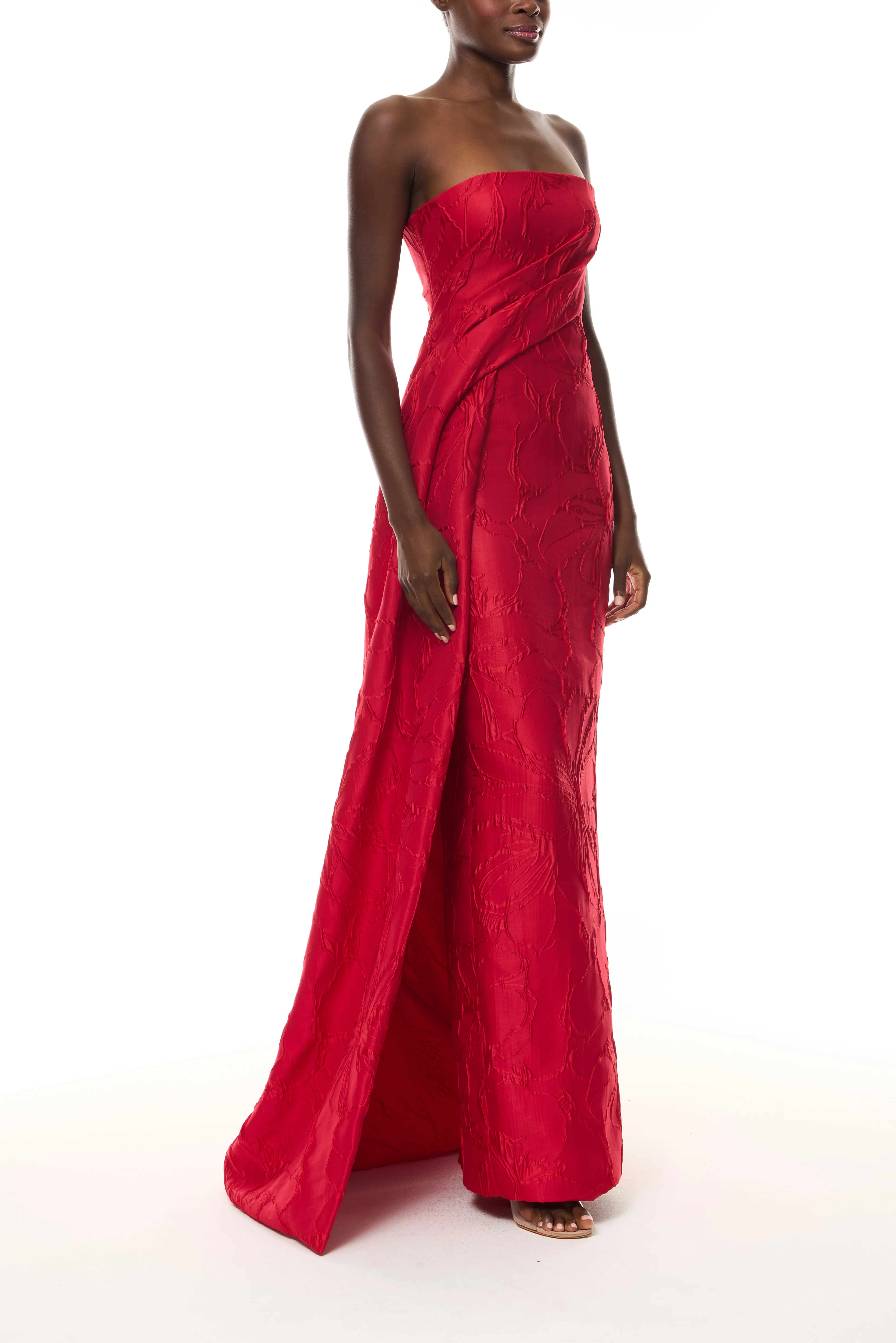 Poppy Jacquard Column Gown - Image 4