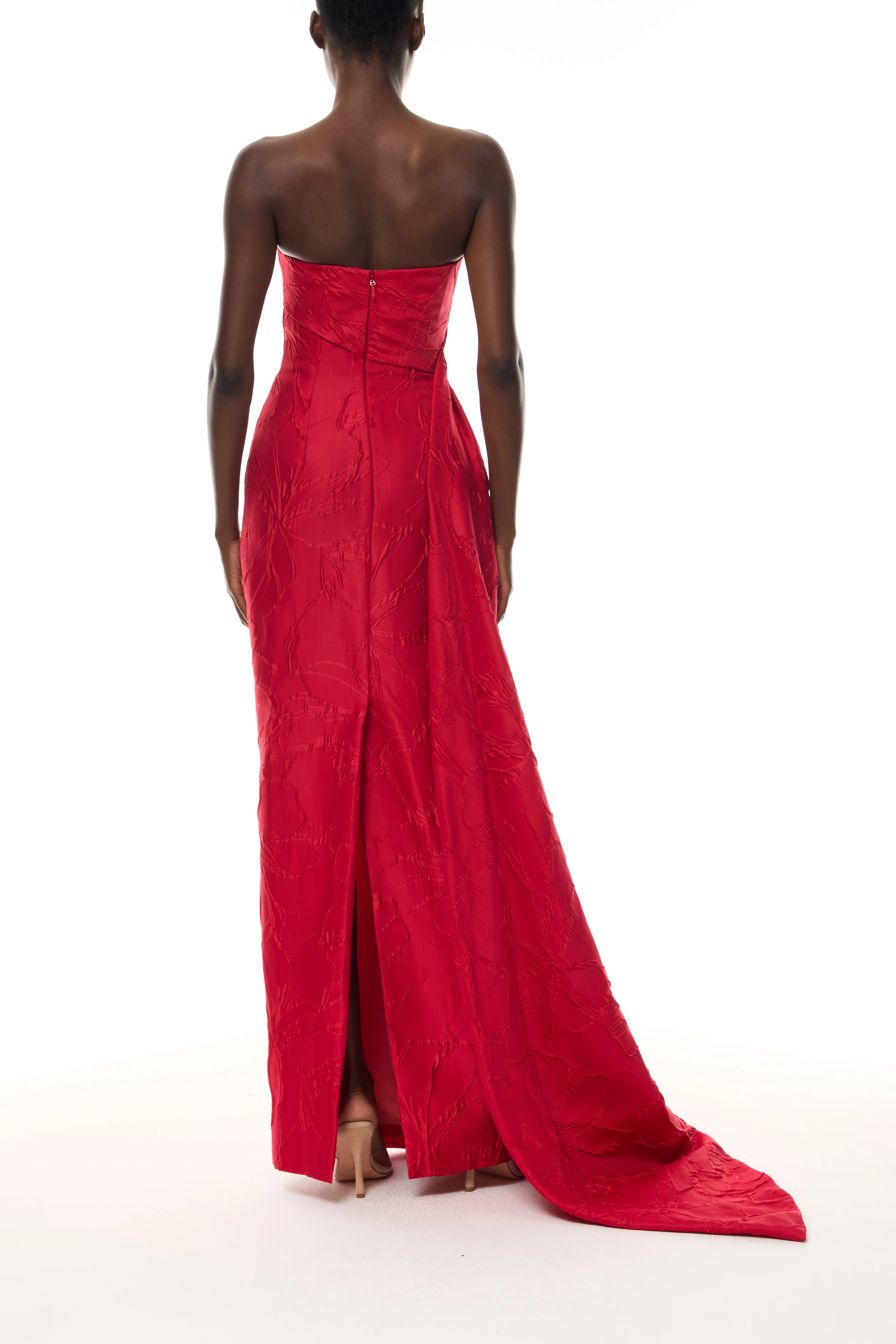 Poppy Jacquard Column Gown - Image 5