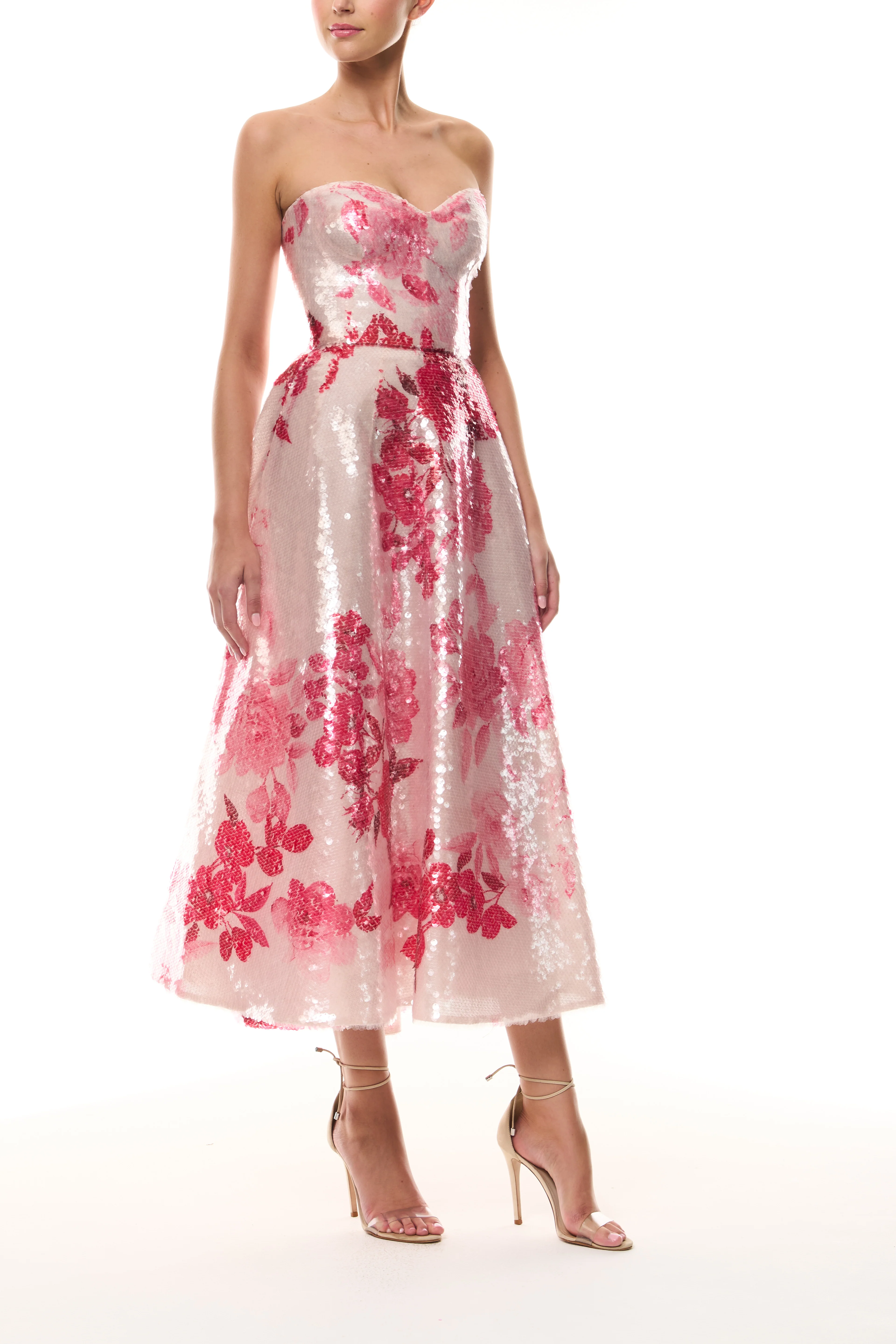Rose Sequin Sweetheart Dress - Image 5