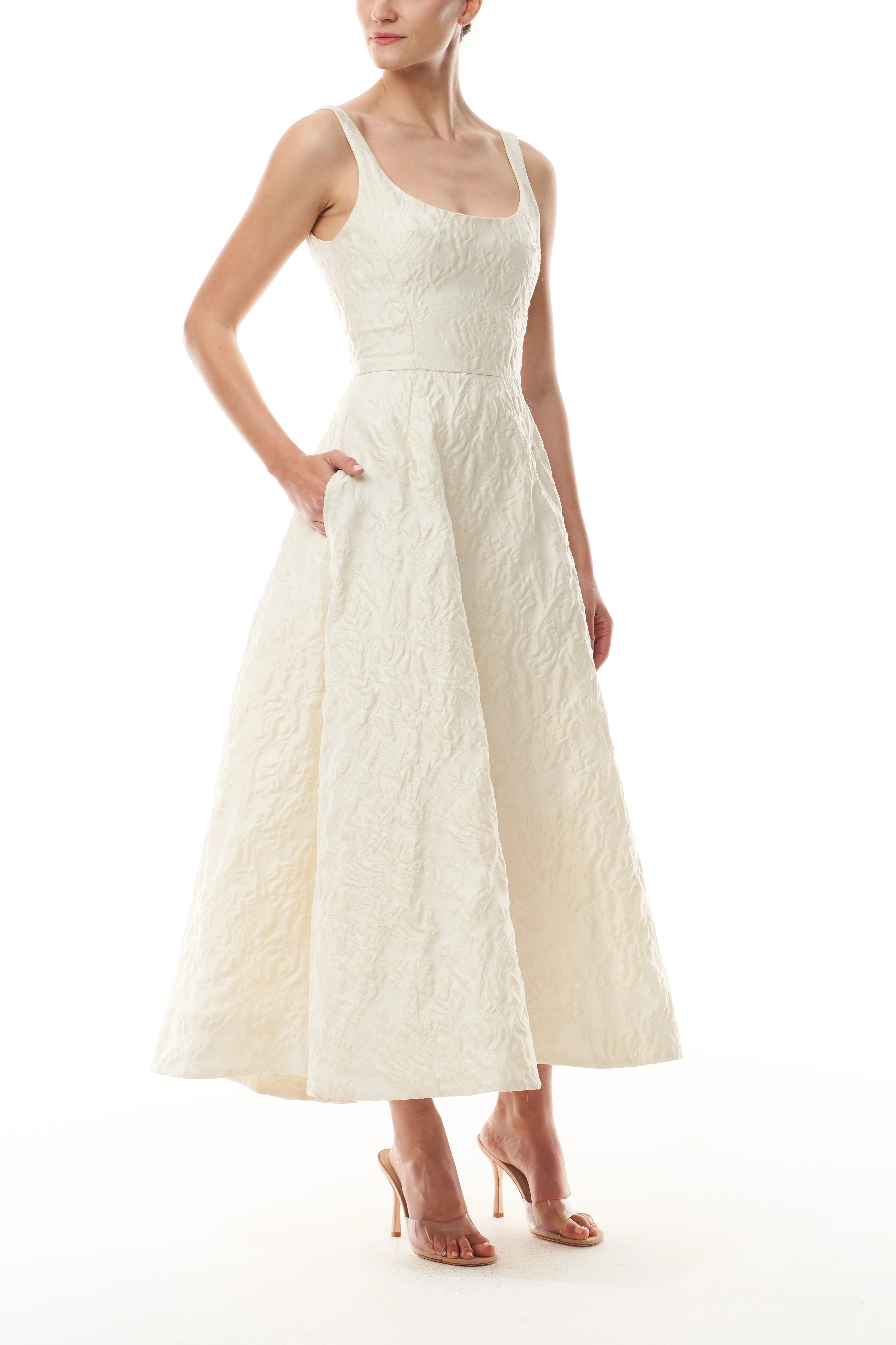 Scoop Neck A-Line Dress - Image 3