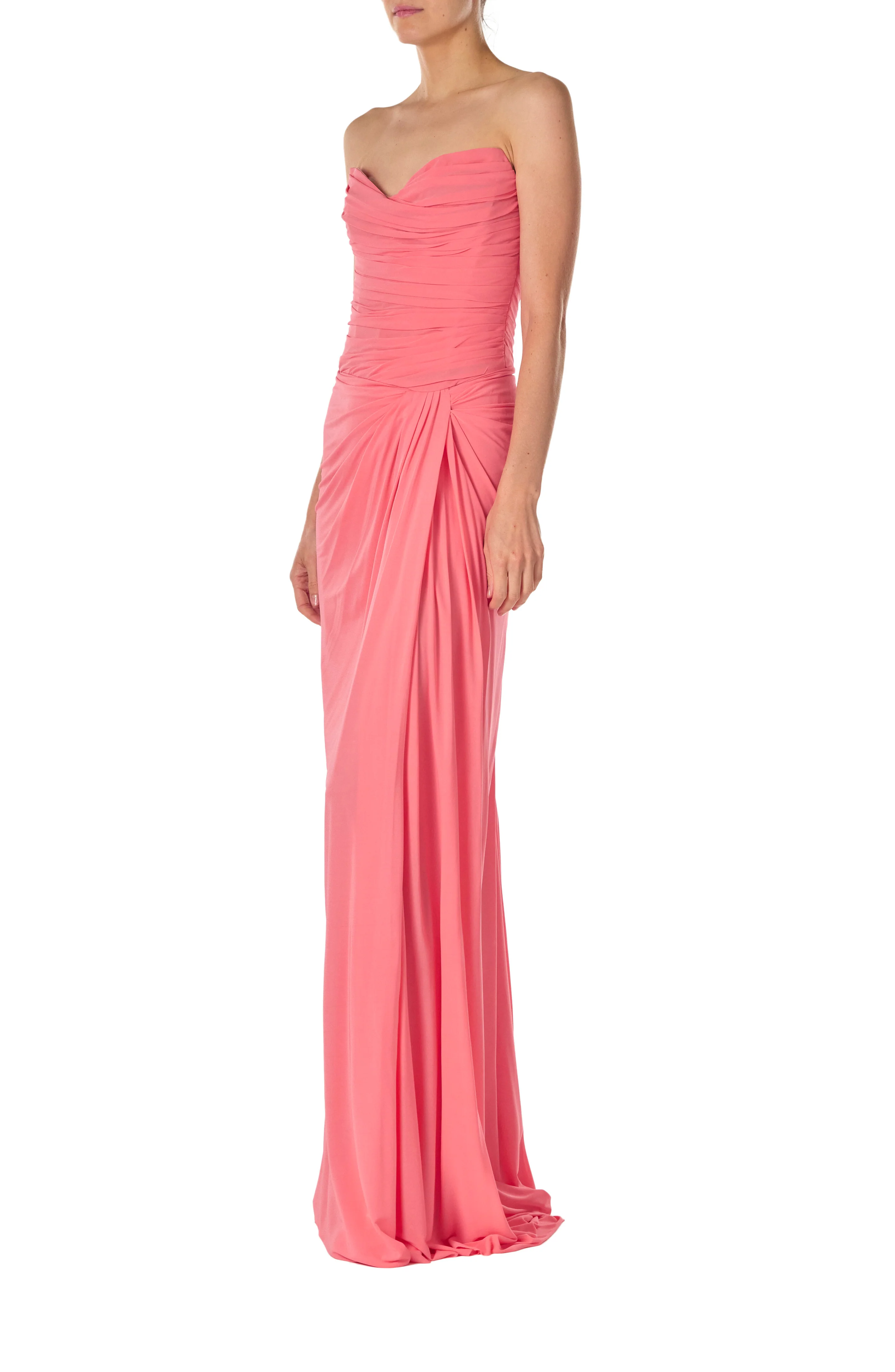 Strapless Draped Jersey Gown - Image 3