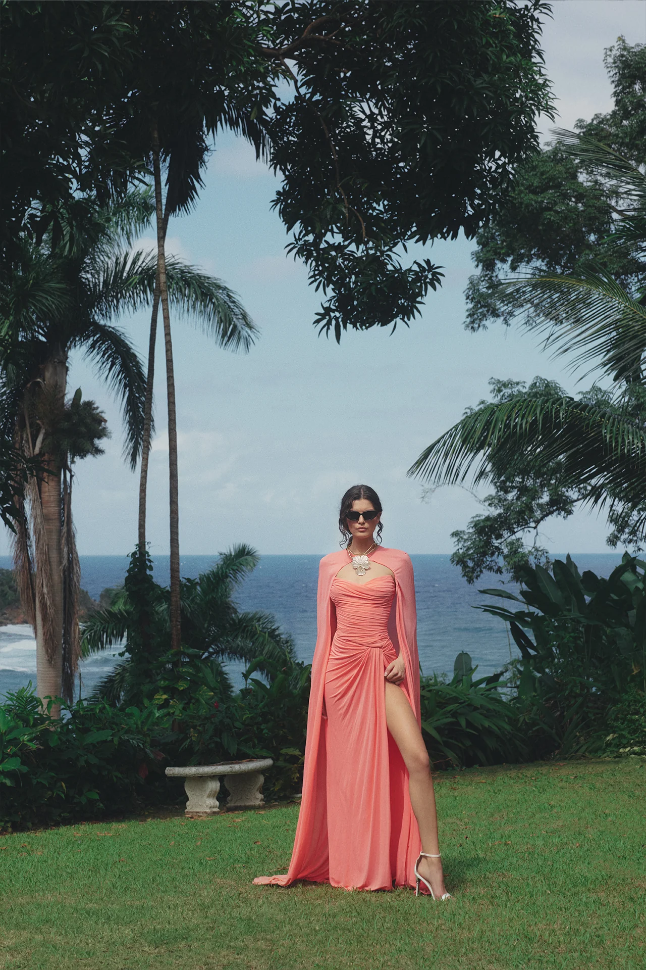 Floor Length Jersey Cape - Image 6