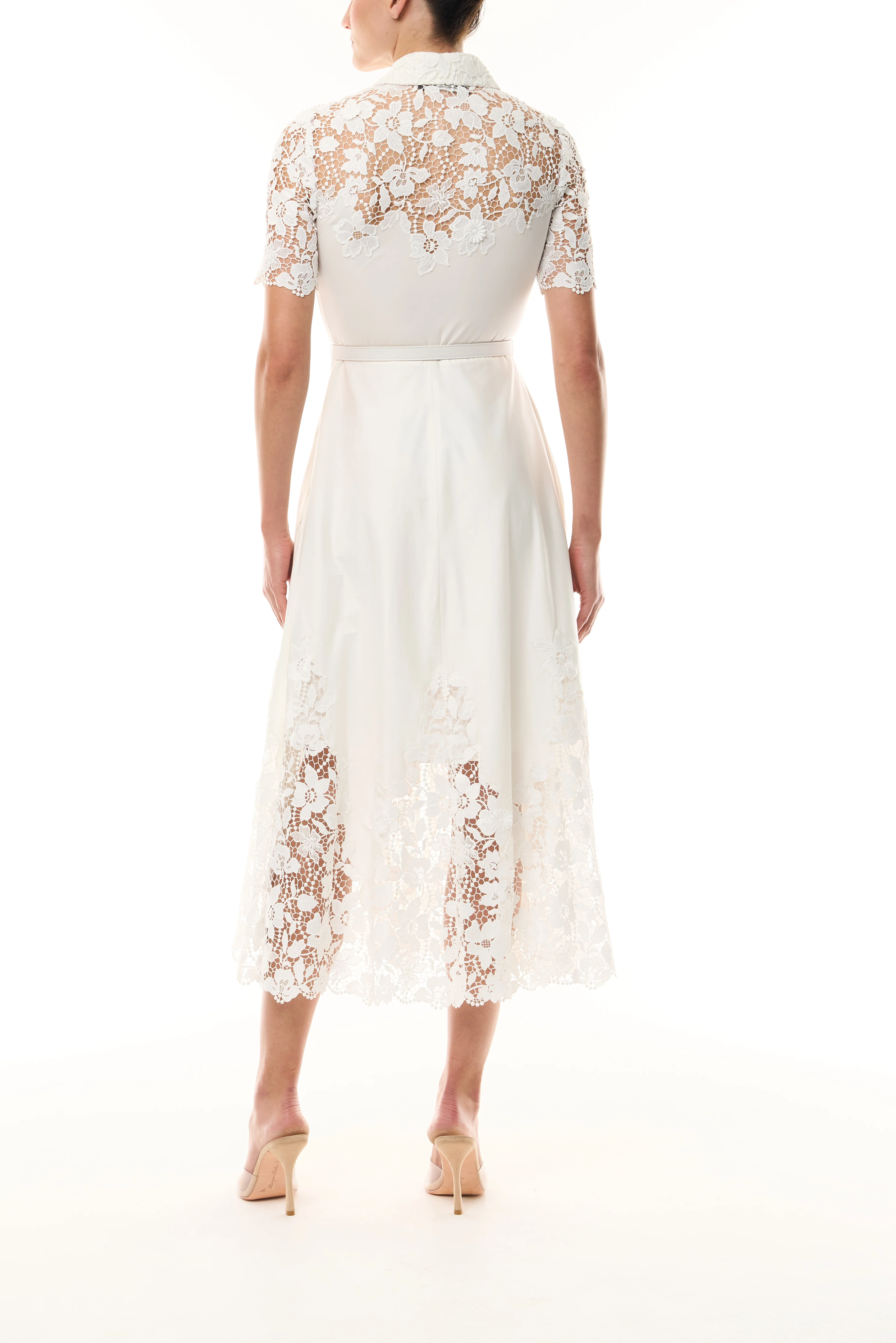 Lace Detail Short Sleeve Dress - Image 2