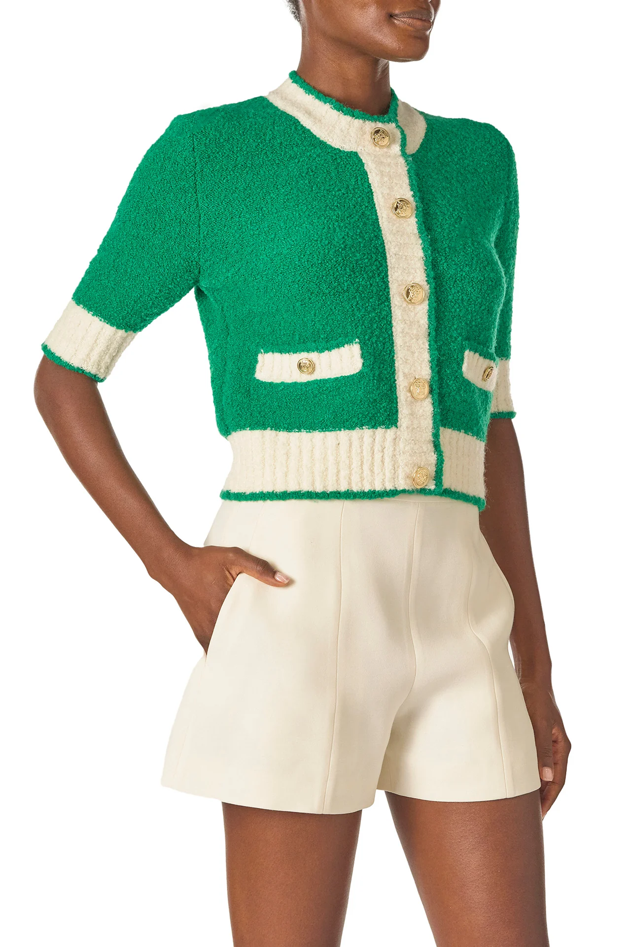 Short Sleeve Knit Cardigan - Image 5