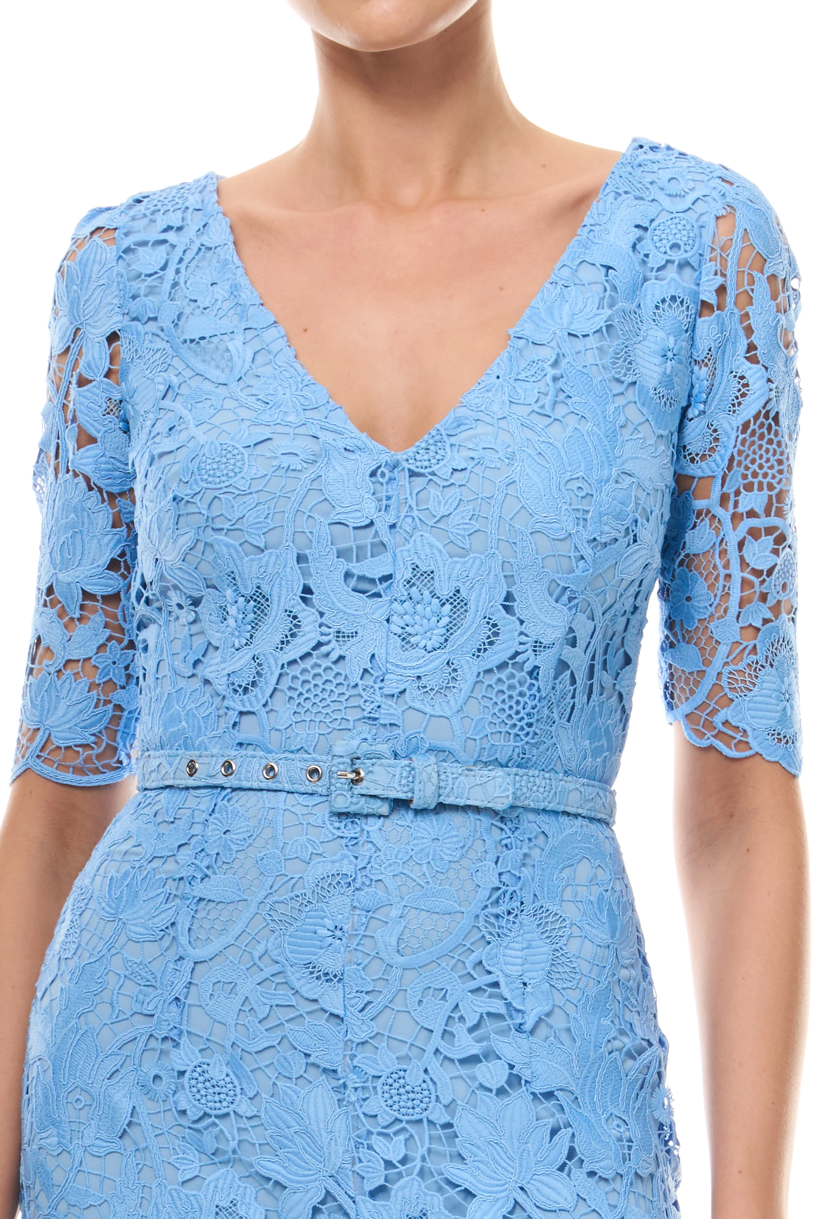 Bluebelle Lace Sleeved Midi Dress - Image 2
