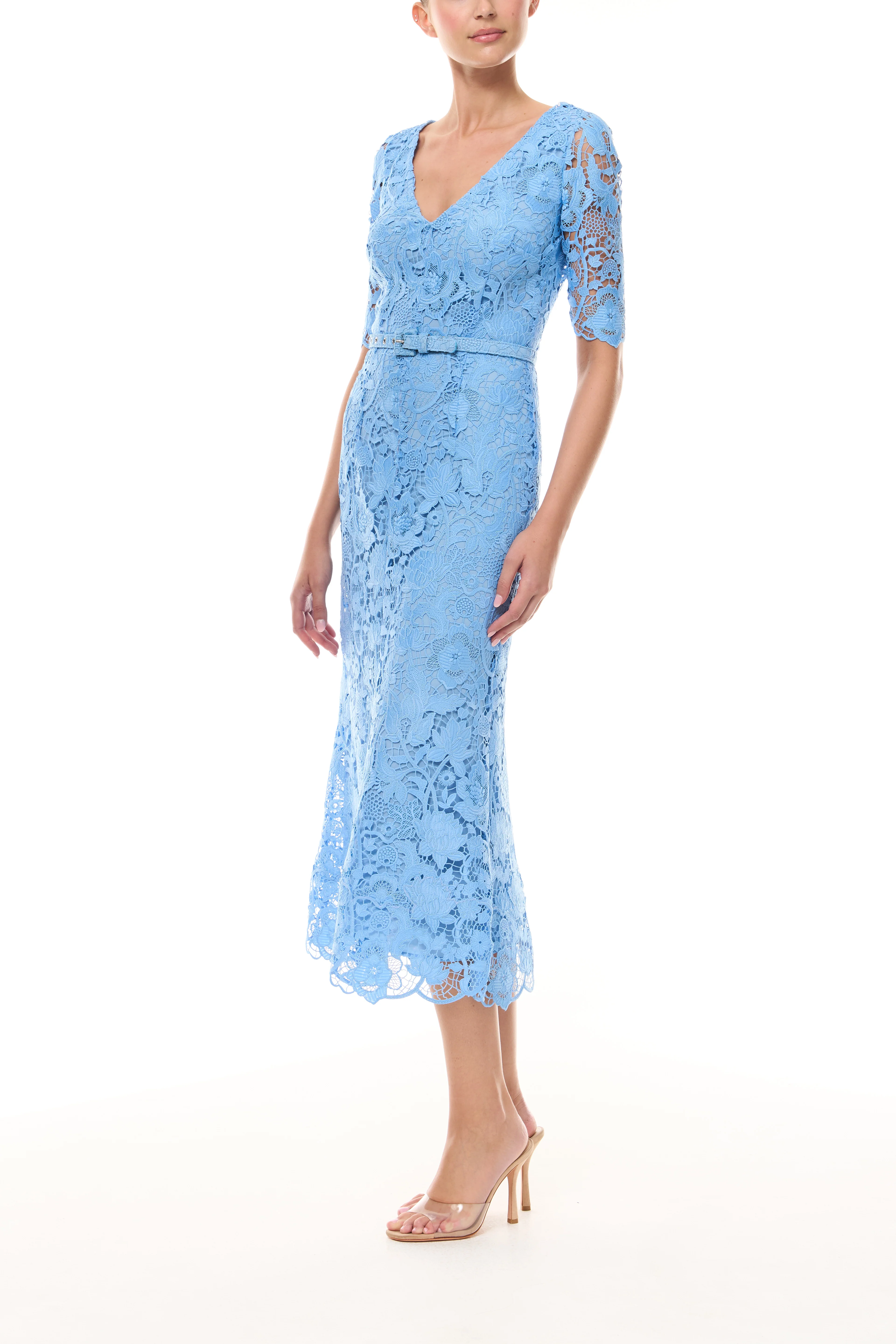 Bluebelle Lace Sleeved Midi Dress - Image 3
