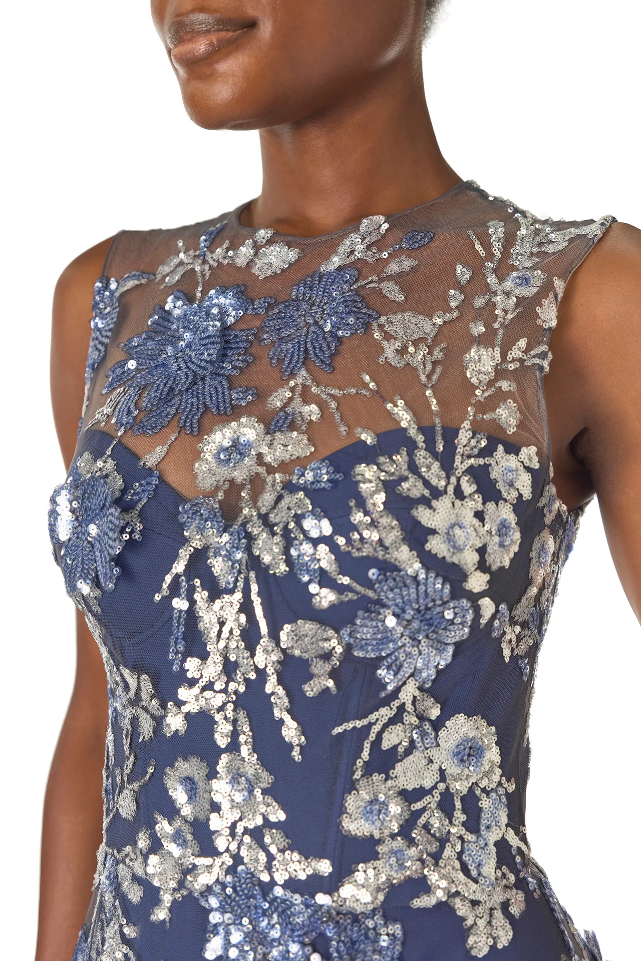 Sleeveless Sequin Tulle Gown - Image 2