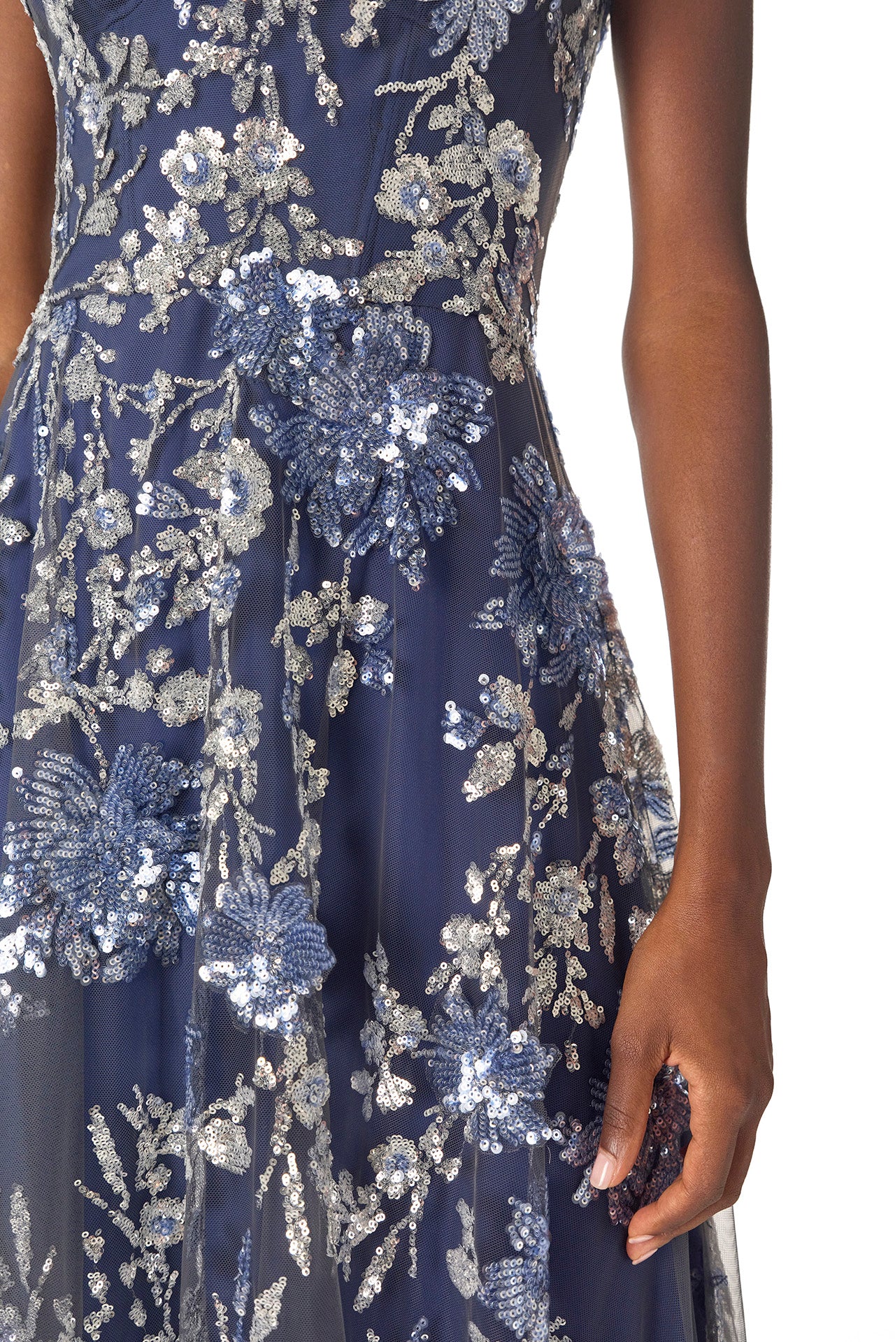 Sleeveless Sequin Tulle Gown - Image 3