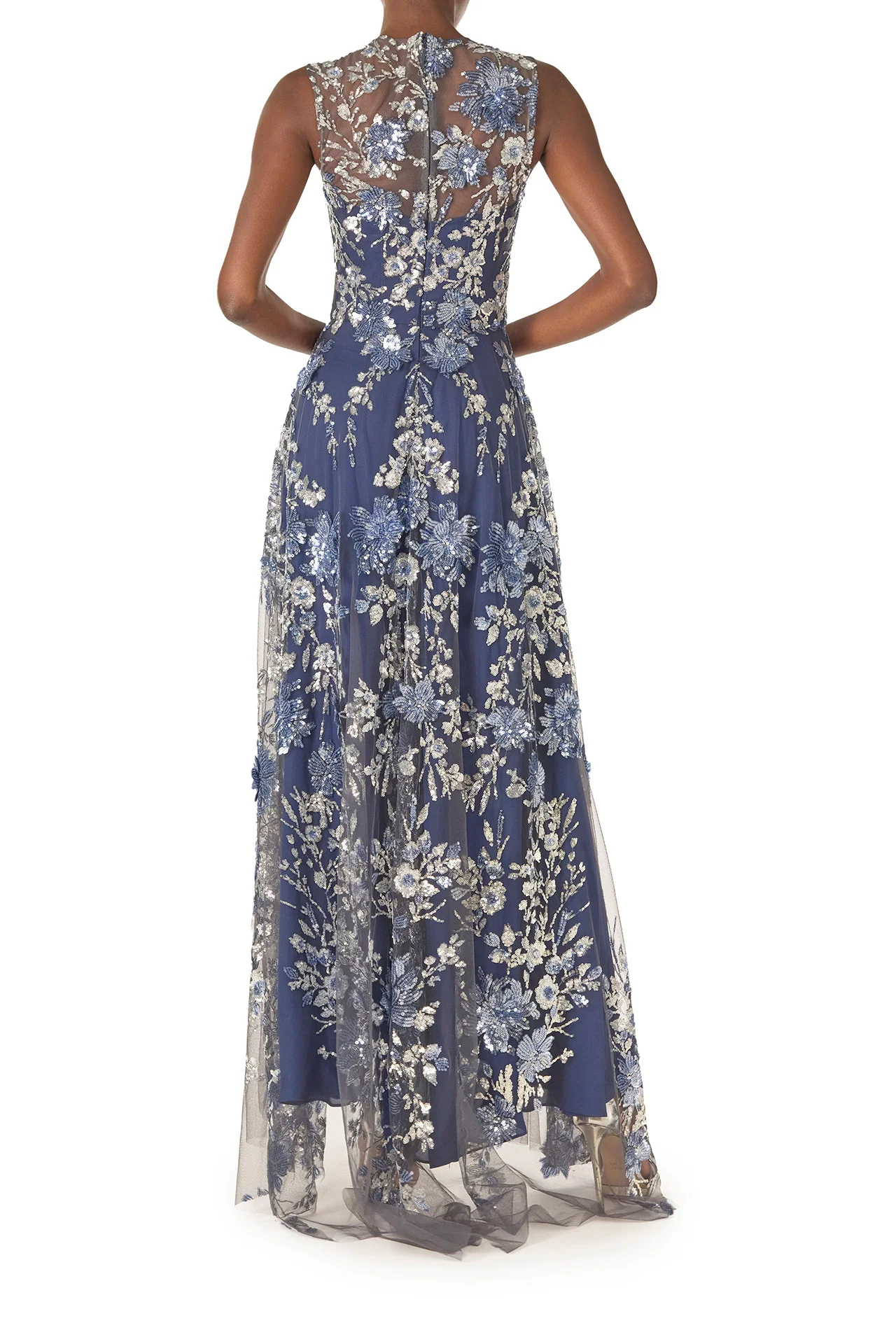Sleeveless Sequin Tulle Gown - Image 5