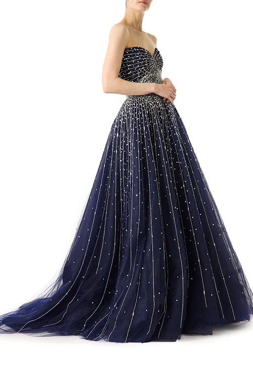 Strapless Embroidered Ball Gown - Image 5