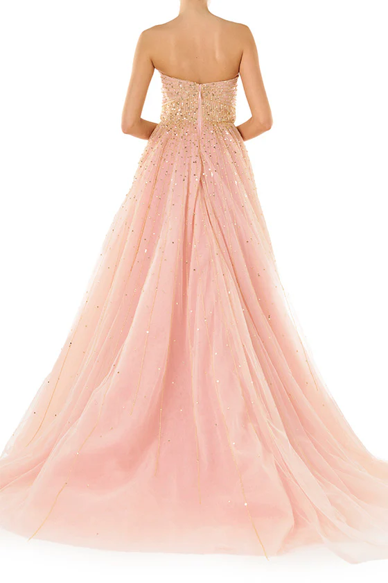 Strapless Embroidered Ball Gown - Image 7