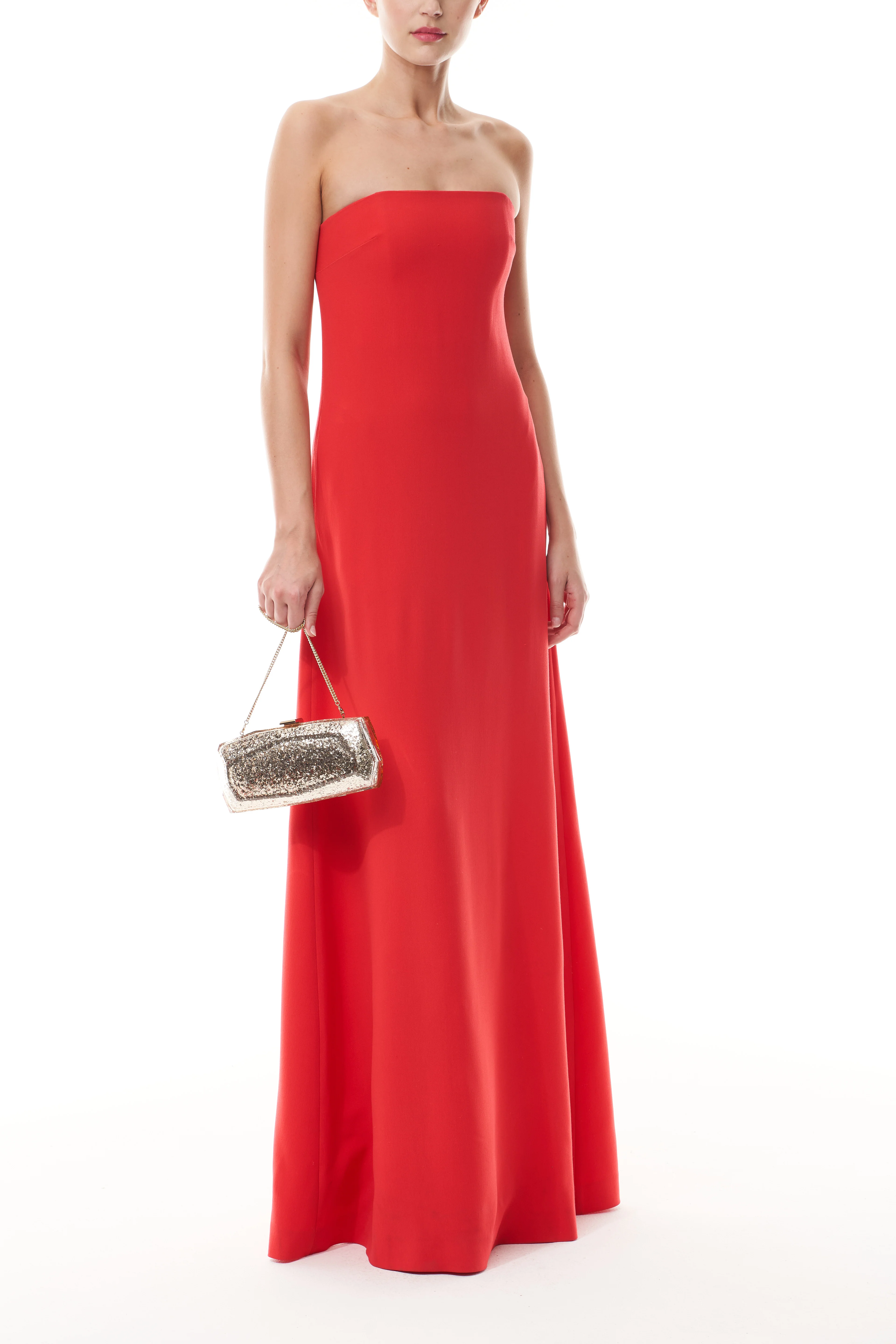 Vermillion Strapless A-Line Gown - Image 6