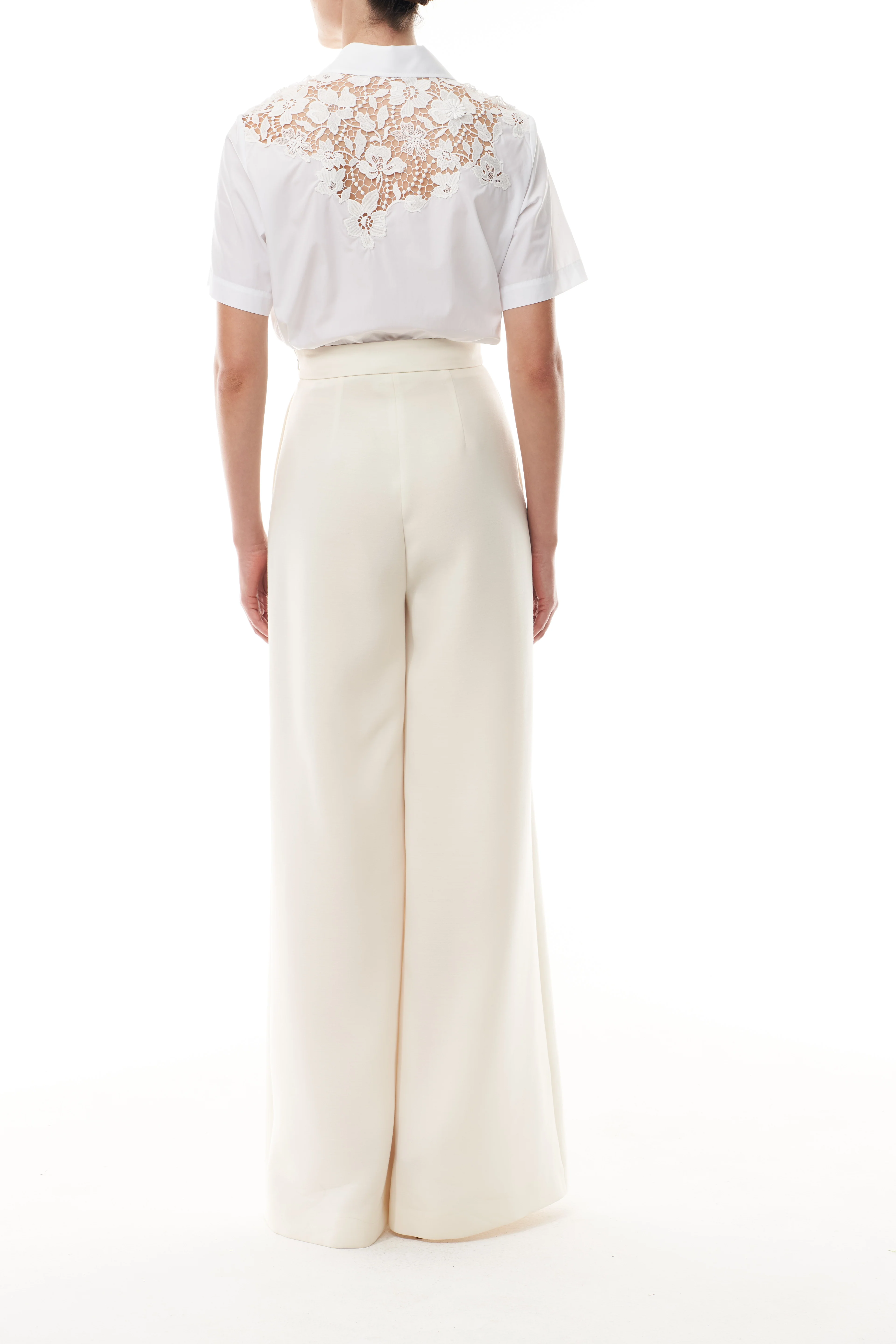 Cotton Poplin Lace Shirt - Image 5